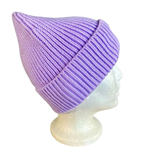 Yanyanz Purple Knit Butterfly Beanie Warm Winter Accessories One Size Fits Most - Picture 5 of 8